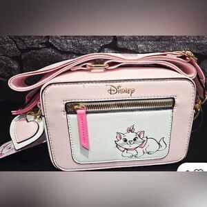 NWT Disney Aristocats Marie Pink and White Camera Crossbody Bag